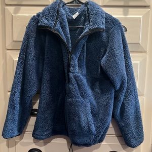 Navy Sherpa zip-up
